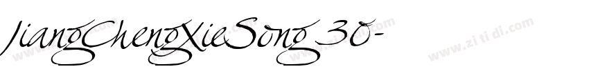 JiangChengXieSong 30字体转换
